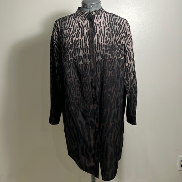 ALL SAINTS Helle Sinai Dress 100% silk - Picture 1 of 4